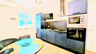 Cuisine ou kitchenette dans l'établissement T1 Nature et Balnéothérapie