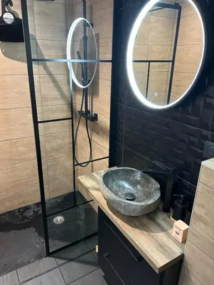 Salle de bains dans l'établissement Studio Amélie