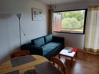Coin salon dans l'établissement Appartement à louer mon petit bonheur pour deux personnes