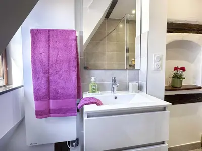 Salle de bains dans l'établissement Ide'Alsace