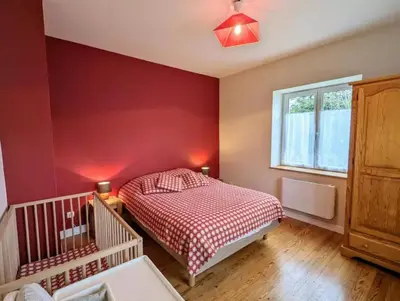 Un ou plusieurs lits dans un hébergement de l'établissement Charmante maison à Xonrupt-Longemer, 80 m² avec jardin