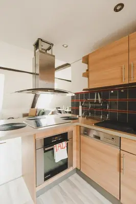 Cuisine ou kitchenette dans l'établissement Le Bretzel Mulhouse
