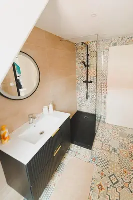 Salle de bains dans l'établissement Le Bretzel Mulhouse