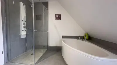Salle de bains dans l'établissement Gite Le Vignoble