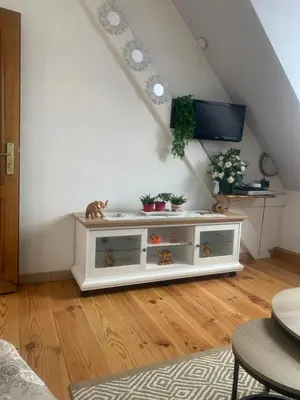 Coin salon dans l'établissement Gîte rose