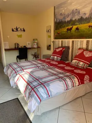 Un ou plusieurs lits dans un hébergement de l'établissement La Chambre d'hôte