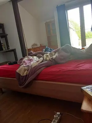 Un ou plusieurs lits dans un hébergement de l'établissement Privat Zimmer in einer Wohnung zu vermieten