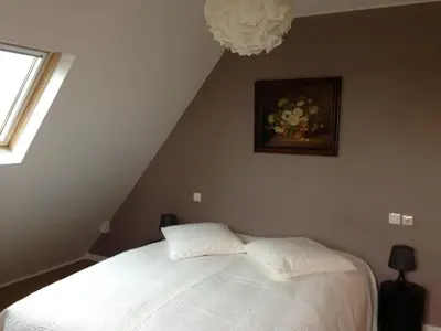 Un ou plusieurs lits dans un hébergement de l'établissement Charming house in Riquewihr, Alsace