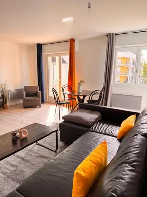 Coin salon dans l'établissement Appartement le Fonki st louis centre