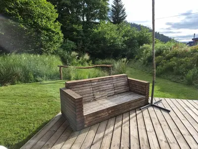 Paysage naturel près de le chalet