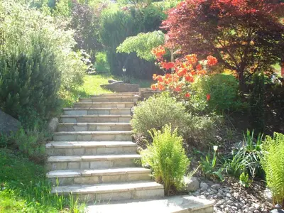 Jardin de l'établissement Chez Corinne