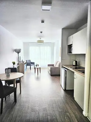 Cuisine ou kitchenette dans l'établissement Zenao Appart'hôtels Wintzenheim