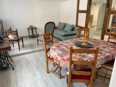Coin salon dans l'établissement Le 1470 Appart 4 personnes Sélestat centre historique Alsace centrale