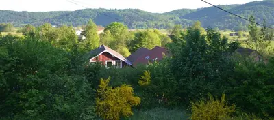 Paysage naturel près de le chalet