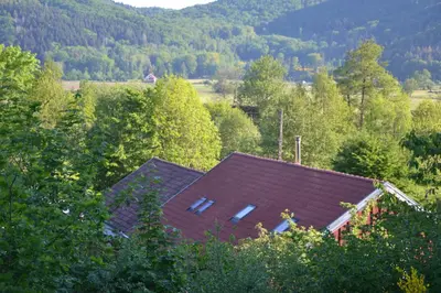 Paysage naturel près de le chalet