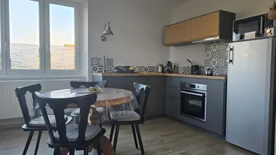 Cuisine ou kitchenette dans l'établissement Côté Châteaux au Centre Alsace