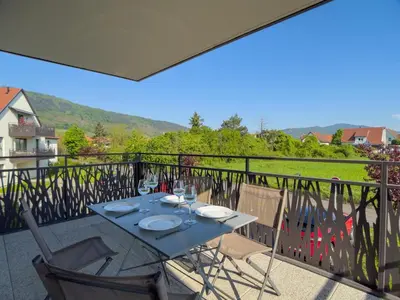 Vue générale sur la montagne ou vue sur la montagne depuis l'appartement