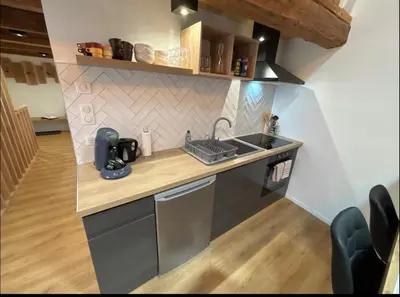 Cuisine ou kitchenette dans l'établissement L'ecrin d'Alsace