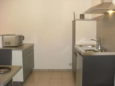 Cuisine ou kitchenette dans l'établissement Gite Des Alisiers