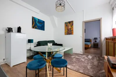 Coin salon dans l'établissement Two room apartment - centre historique