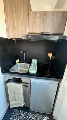 Cuisine ou kitchenette dans l'établissement Appartement cosy