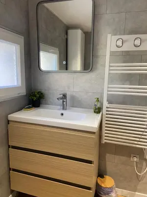 Salle de bains dans l'établissement Chez Mymy