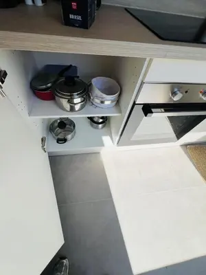 Cuisine ou kitchenette dans l'établissement Sunny Loft Basel Airport Art Basel