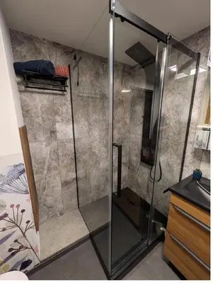Salle de bains dans l'établissement Les 3 Zepp
