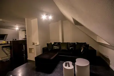 Coin salon dans l'établissement Christiane and Danys cottage Nice apartment for 4 people
