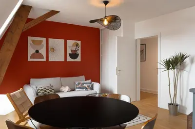 Coin salon dans l'établissement CityHeart by Max - Prime Spot, Full of Charm