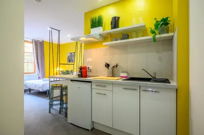 Cuisine ou kitchenette dans l'établissement Le Viette