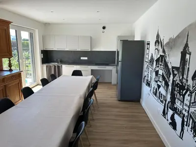 Cuisine ou kitchenette dans l'établissement COLMARandCo au coeur des vignes