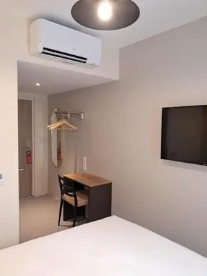 Télévision ou salle de divertissement dans l'établissement Hôtel du Cheval Blanc Brunstatt