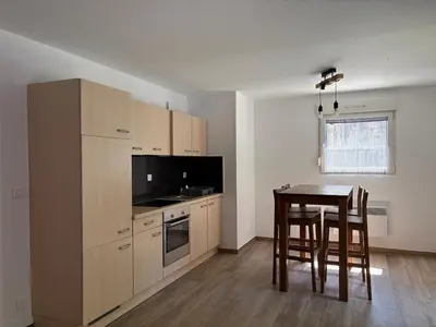 Cuisine ou kitchenette dans l'établissement Studio Bartenheim proche de Bale