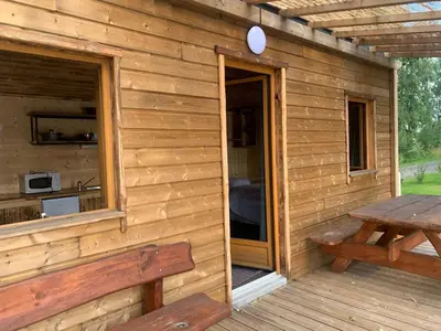 Plan de l'établissement La Ramure - Tiny chalet et sauna privatif, vue lac et pêche en famille