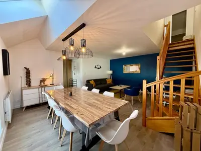 Cuisine ou kitchenette dans l'établissement L'Appart des Copains, beau duplex & centre-ville