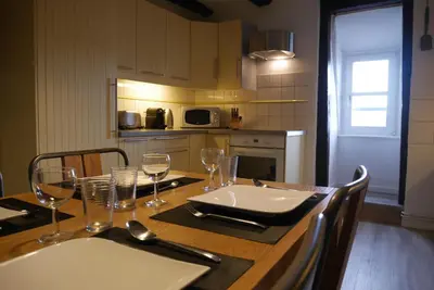 Cuisine ou kitchenette dans l'établissement Gîte Grand'Rue 