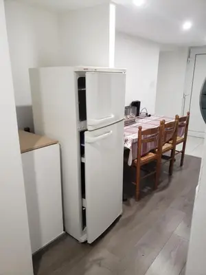 Cuisine ou kitchenette dans l'établissement Chambres d'hôtes en Alsace