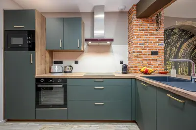 Cuisine ou kitchenette dans l'établissement Le 16-Appart'Hôtel-GregIMMO