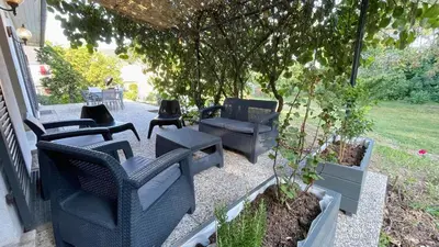 Jardin de l'établissement La Villa de la Lauch 3 étoiles - Issenheim Route des vins