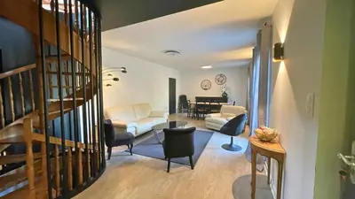 Coin salon dans l'établissement La Villa de la Lauch 3 étoiles - Issenheim Route des vins