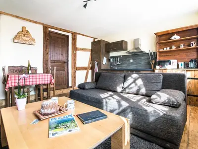 Coin salon dans l'établissement Gîtes Strengbach