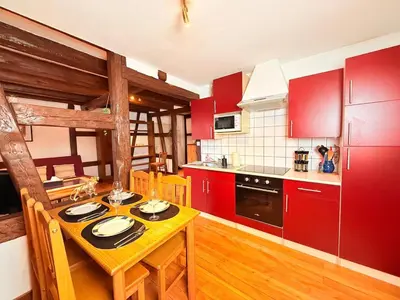 Cuisine ou kitchenette dans l'établissement Authentique Alsacien - coeur historique de Rouffach