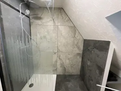 Salle de bains dans l'établissement Chez Tony