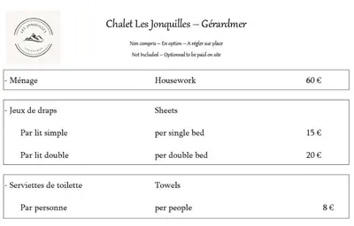 Plan de l'établissement Chalet Les Jonquilles