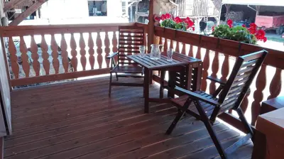 Balcon ou terrasse dans l'établissement Insolit'appart à la ferme