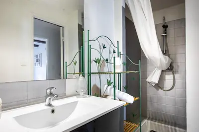 Salle de bains dans l'établissement Au coeur de la Petite Venise - Colmar
