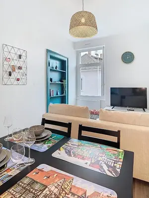 Coin salon dans l'établissement L'instant Colmarien