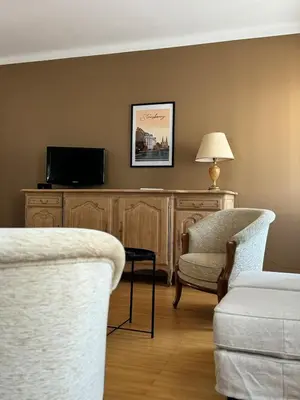 Télévision ou salle de divertissement dans l'établissement Maison dans le vignoble alsacien