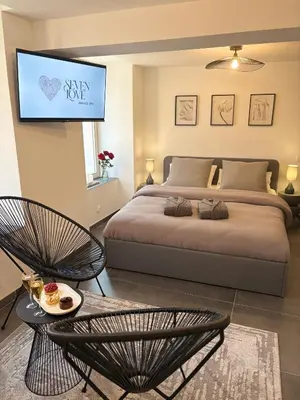 Un ou plusieurs lits dans un hébergement de l'établissement Seven Love - Private Spa Sélestat